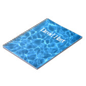 Aqua Blau Schwimmbad Foto Notizblock (Linke Seite)