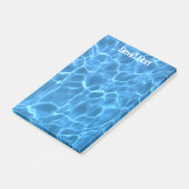 Aqua-Blau-Schwimmbad Post-it Klebezettel (angewinkelt)