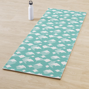 Aqua Blau Stingray Manta Rochen Ozean Thema Yogamatte