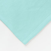 Aqua Blau Teal Silber Glitter Monogramm Fleecedecke (Ecke)