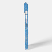 Aqua Blau Tropischer Palmbaum Glanz  Case-Mate iPhone Hülle (Rückseite / Links)