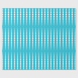 Aqua Blau und Weiße Punkte Geschenkpapier