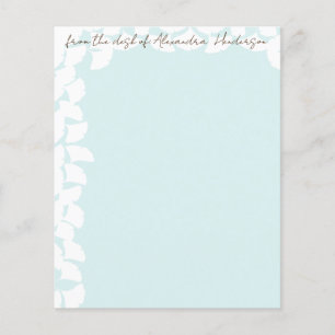 Aqua Blau Weiß Ginkgo Blatt Flyer