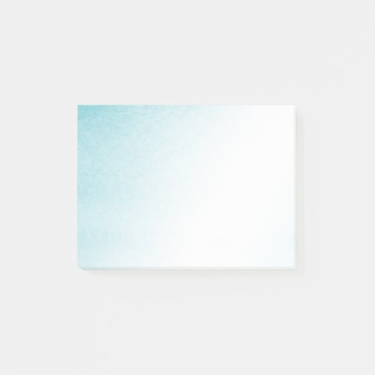 Aqua Blau Weiß Ombre Post-it Klebezettel (Vorderseite)