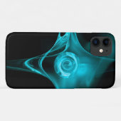 AQUA BLAUE FRAKTAL ROSE Case-Mate iPhone HÜLLE (Rückseite (Horizontal))