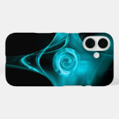 AQUA BLAUE FRAKTAL ROSE Case-Mate iPhone HÜLLE (Rückseite (Horizontal))