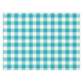 Aqua-blaue Gingham-/Büffel-Karo-Tischdecke Tischdecke (Vorderseite (Horizontal))
