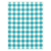 Aqua-blaue Gingham-/Büffel-Karo-Tischdecke Tischdecke (Vorderseite)