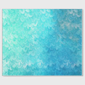 Aqua-blaue glänzende geschenkpapier (Flach)