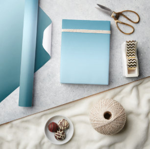 Aqua Blaue Himmel Ombre Geburtstag Geschenkpapier