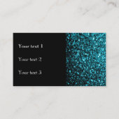 Aqua-blaue Imitate glänzen Glitzer Glitzern und sc Visitenkarte (Vorderseite)