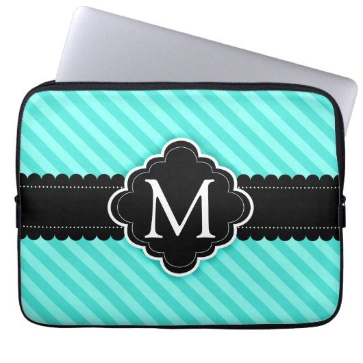 Aqua-blaue Laptopschutzhülle (Vorderseite)