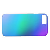 Aqua-blaue Minze und lila abstrakter iPhone 7 Case-Mate iPhone Hülle (Rückseite (Horizontal))