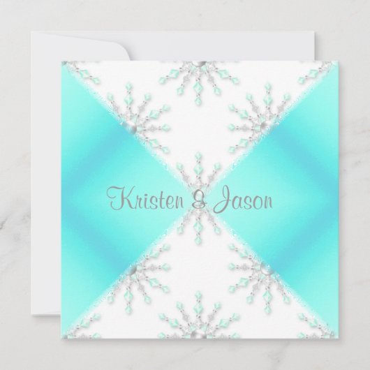 AQUA BLAUE MODERN / BREITE EINLADUNG (Vorderseite)