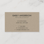 AQUA BLAUE MODERN KRAFT ABSTRAKTE KUNSTERNENNUNG VISITENKARTE (Rückseite)