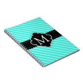 Aqua-blaue Notizblock (Rechte Seite)