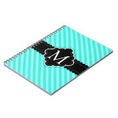 Aqua-blaue Notizblock (Linke Seite)