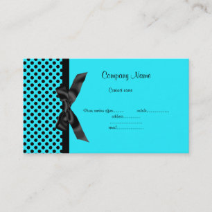 AQUA BLAUE POLKA DOT BOOTSKARTE VISITENKARTE