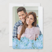 Aqua-blaue u. gelbe saftige moderne schicke einladung (Rückseite)