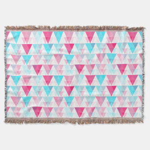 Aqua-blaue und rosa Dreieck-geometrisches Muster Decke
