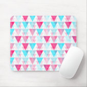 Aqua-blaue und rosa Dreieck-geometrisches Muster Mousepad (Mit Mouse)
