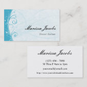 Aqua-blaue vibrierende persönlicher visitenkarte (Vorne/Hinten)