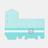 Aqua-blaue, Zickzack Zackenzackmusterhochzeit Geschenkschachtel (Ungefaltet)