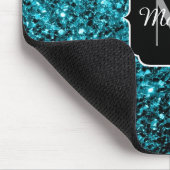 Aqua-blauer glänzender falscher Glitter funkelt Mo Mousepad (Ecke)
