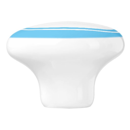 Aqua-blauer Keramikknauf (Seitenansicht)