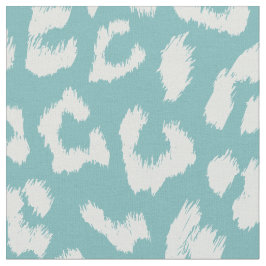 Aqua-blauer Leopard-Druck-großer Umfang Stoff