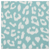 Aqua-blauer Leopard-Druck-großer Umfang Stoff (Muster)