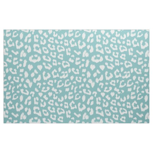 Aqua-blauer Leopard-Druck-großer Umfang Stoff (Fat Quarter (45,7 x 55,9 cm))