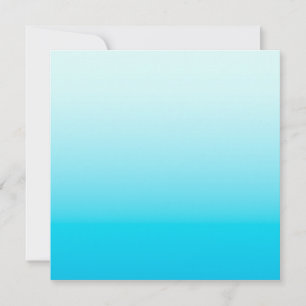 Aqua-blauer Ombre-Hintergrund Dankeskarte