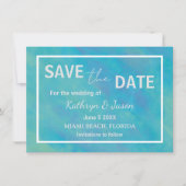 Aqua Blauer Ozean Save The Date (Vorderseite)