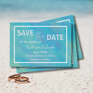 Aqua Blauer Ozean Save The Date