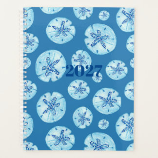 Aqua-blauer Sand-Dollar-Jahresplaner Planer
