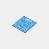 Aqua-Blauer Schwimmbad Post-it Klebezettel (angewinkelt)