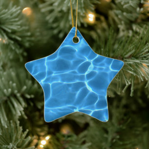 Aqua-Blauer Schwimmbecken Keramik Ornament