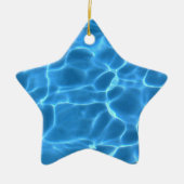 Aqua-Blauer Schwimmbecken Keramik Ornament (Vorne)