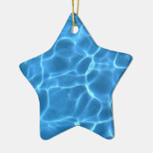 Aqua-Blauer Schwimmbecken Keramik Ornament (Links)