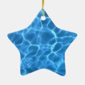 Aqua-Blauer Schwimmbecken Keramik Ornament (Hinten)