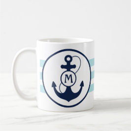 Aqua-blauer Seeanker Kaffeetasse