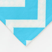 Aqua-blauer Zickzack Anker Fleecedecke (Ecke)