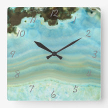 Aqua-blaues Achat Geode Edelstein-Kristall-Muster