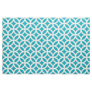 Aqua-blaues geometrisches Muster-Gewebe Stoff