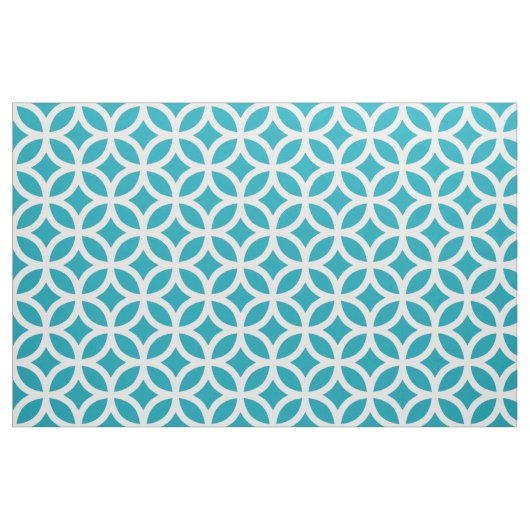 Aqua-blaues geometrisches Muster-Gewebe Stoff (Yard (91,4 cm))