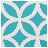 Aqua-blaues geometrisches Muster-Gewebe Stoff (Muster)