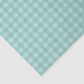 Aqua-blaues Gingham-KaroSeidenpapier Seidenpapier (Ausschnitt)
