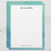 Aqua-blaues Hochzeitspapier (Vorne/Hinten)