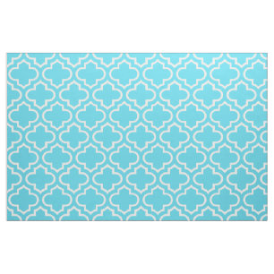 Aqua-blaues marokkanisches Gitter-Muster-Gewebe 02 Stoff